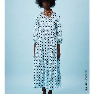 ZARA PRINT DRESS NWT